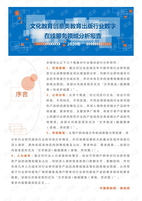 2020年文化教育创意教育出版行业数字在线服务领域行业分析报告